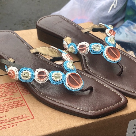 AK Anne Klein Thong Rhinestones Fli-Flop Sandals Size 7M - Picture 13 of 13